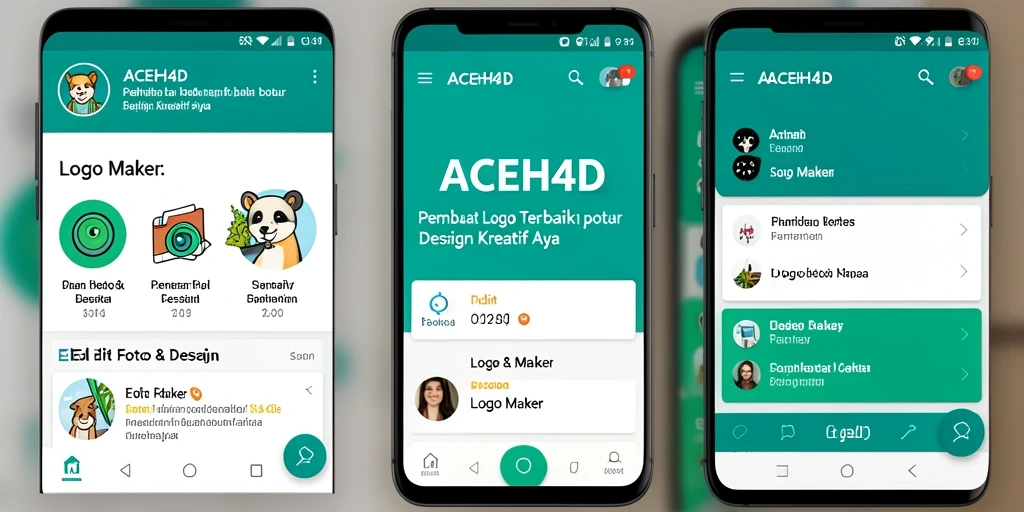 Antarmuka ACEH4D yang sederhana dan fungsional untuk logo yang menarik.