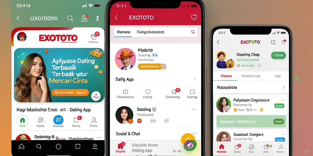 Tampilan antarmuka EXOTOTO yang modern dan intuitif untuk mencari pasangan.