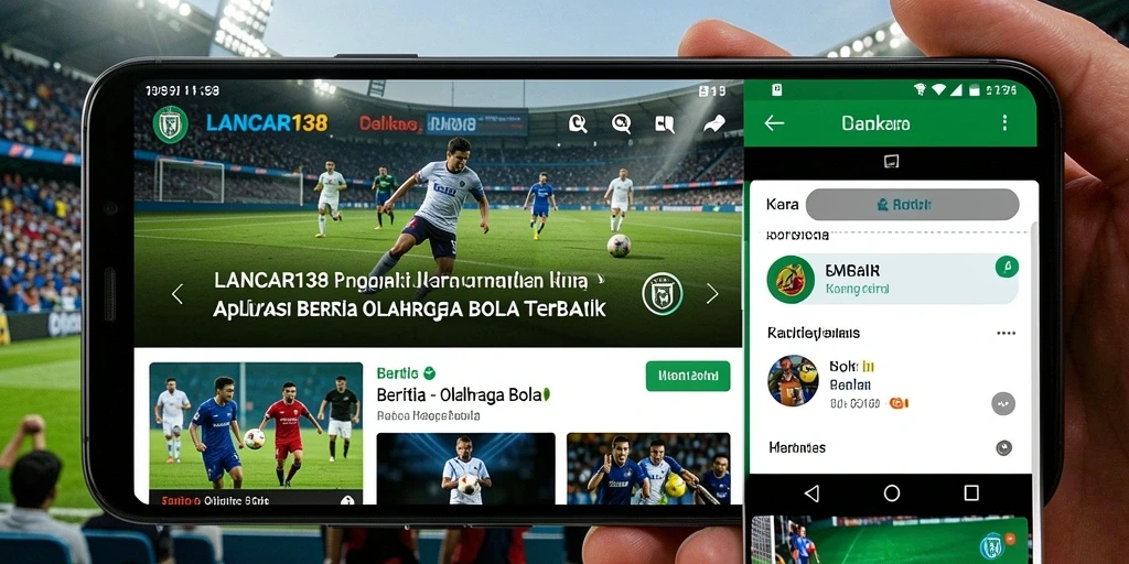 Tampilan antarmuka aplikasi LANCAR138 untuk berita olahraga bola.