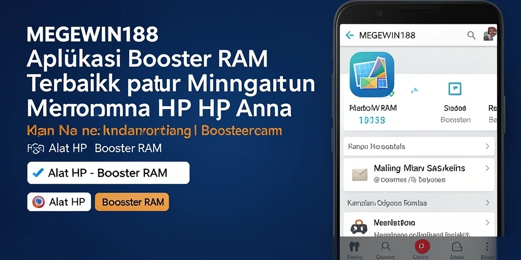 Antarmuka pengguna MEGEWIN188 yang sederhana dan fungsional untuk meningkatkan RAM.