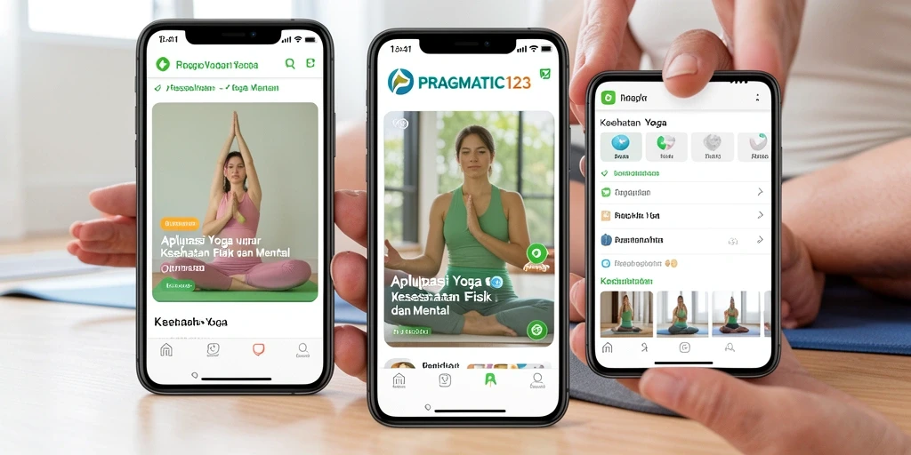 Antarmuka PRAGMATIC123 yang intuitif dan menarik untuk latihan Yoga.