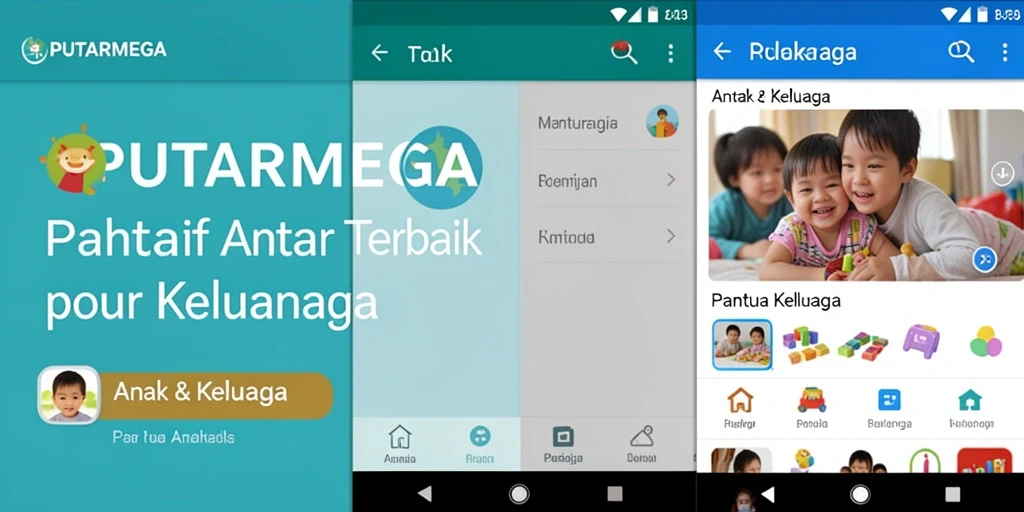 Tampilan antarmuka PUTARMEGA yang intuitif untuk Pantau Anak.