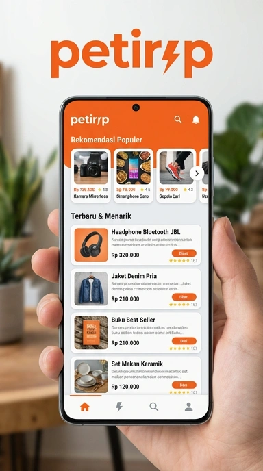 Tampilan katalog aplikasi petirrp